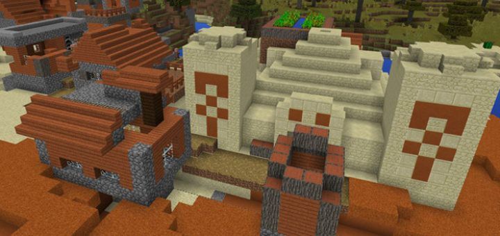 Сид на храм в деревне в Minecraft Pocket Edition