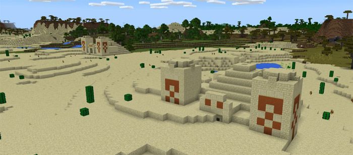 Сид на два храма в Minecraft Pocket Edition