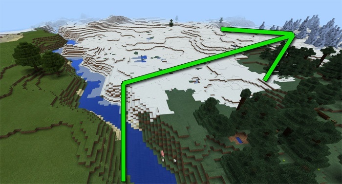 Деревня ледяных пик в Minecraft Pocket Edition 1.0.0
